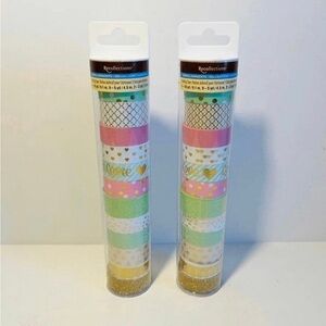 Recollections Washi Crafting Tape 12 Rolls Each Set of 2 of Hearts Love Stars